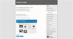 Desktop Screenshot of elysianboats.co.uk