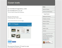 Tablet Screenshot of elysianboats.co.uk